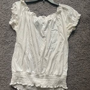 Off the shoulder or on blouse